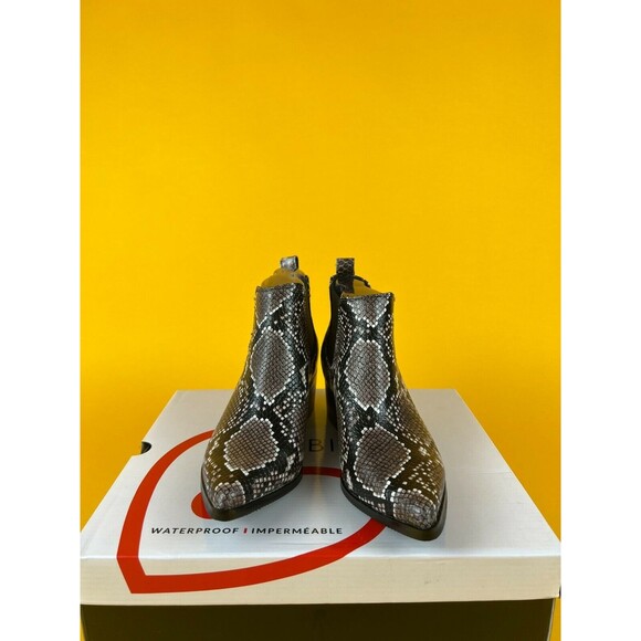Blondo Emelia Chelsea Booties Womens 5.5 M Waterproof Brown Snake Leather NWB - Picture 4 of 12